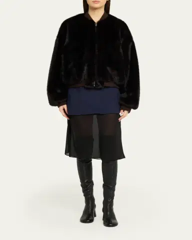 Maison Margiela Faux Fur Bomber Jacket | Thumbnail 2