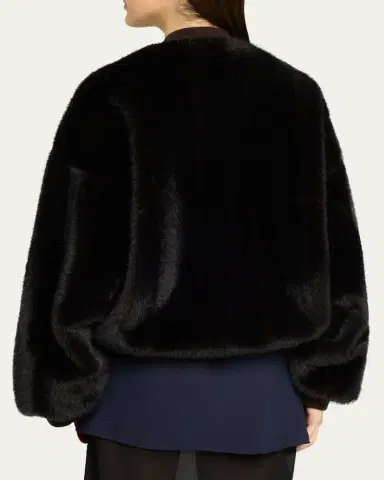 Maison Margiela Faux Fur Bomber Jacket | Thumbnail 3