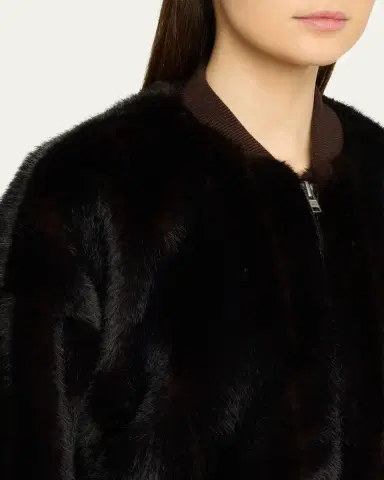 Maison Margiela Faux Fur Bomber Jacket | Thumbnail 5