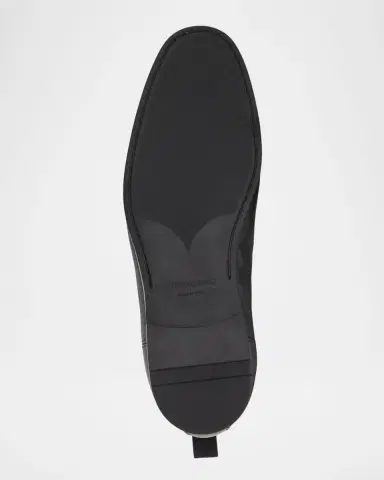 Ferragamo Men 's Grained Leather Micro-Gancio Chelsea Boots | Thumbnail 5 Ferragamo Men 's Grained Leather Micro-Gancio Chelsea Boots | Thumbnail 5