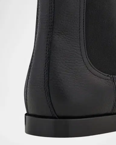 Ferragamo Men 's Grained Leather Micro-Gancio Chelsea Boots | Thumbnail 7 Ferragamo Men 's Grained Leather Micro-Gancio Chelsea Boots | Thumbnail 7