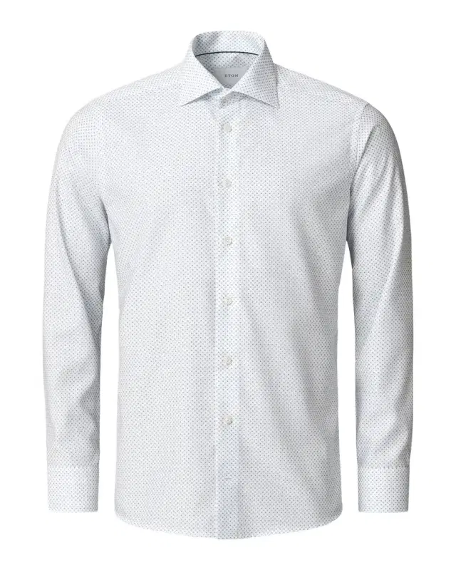 Eton Men 's Signature Twill Micro-Print Dress Shirt