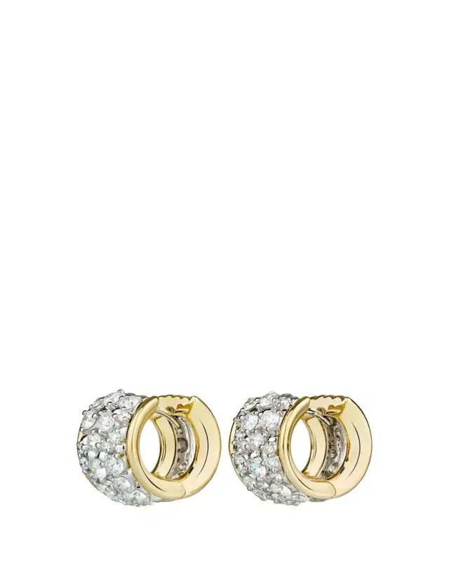 Paul Morelli 18K Two-Tone Gold Diamond Hoop Earrings, Large