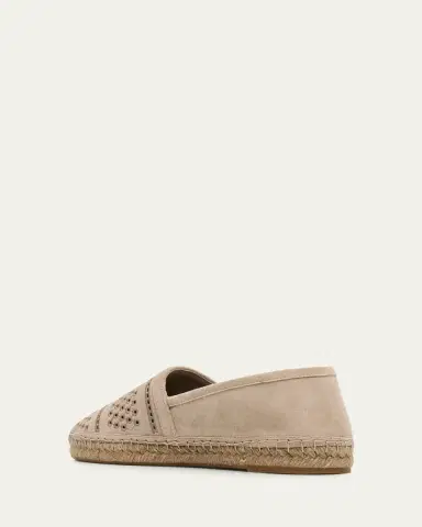 Brunello Cucinelli Suede Eyelet Espadrille Flats | Thumbnail 4 Brunello Cucinelli Suede Eyelet Espadrille Flats | Thumbnail 4