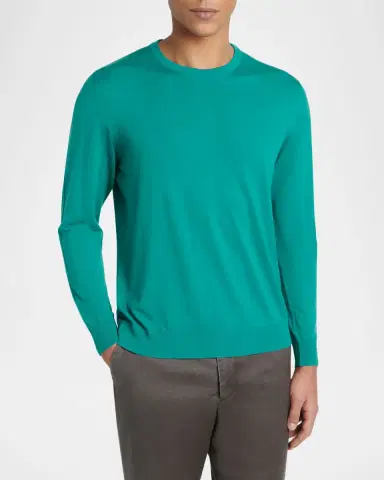 Kiton Men's Wool Crewneck Sweater | Thumbnail 3