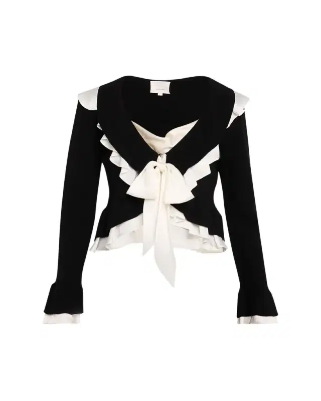 Cinq a Sept Melinda Ruffled Tie-Front Cardigan