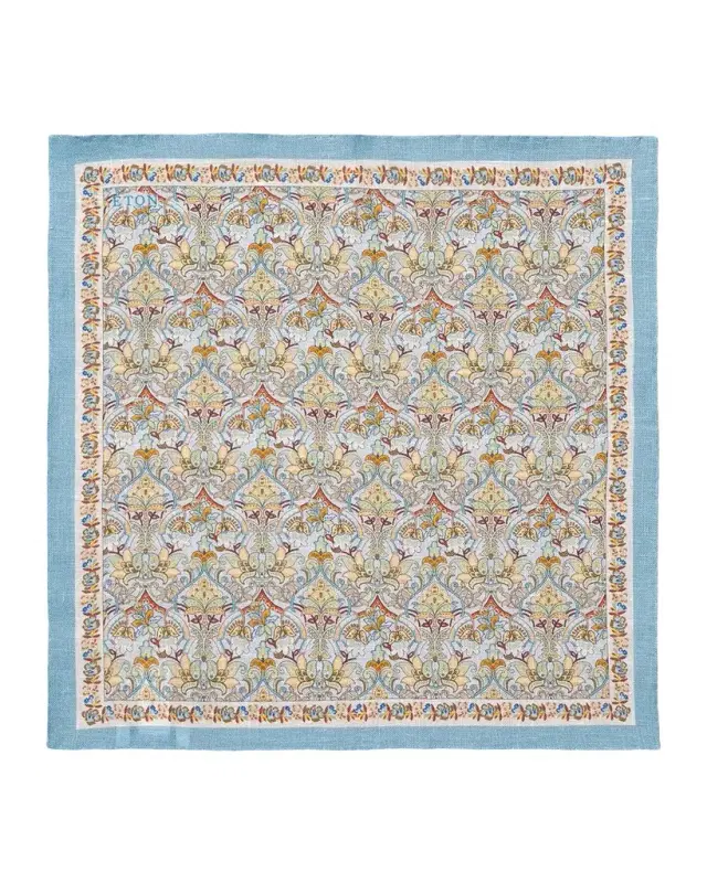 Eton Men 's Floral Linen Pocket Square