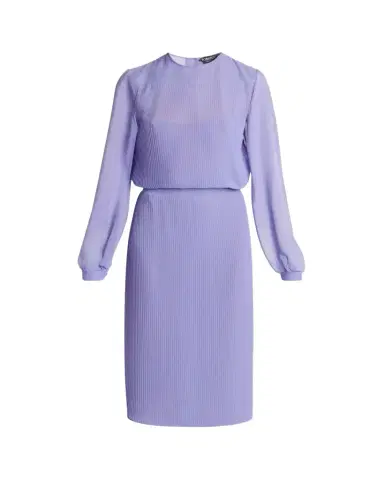 Tom Ford Pervinca Plisse Chiffon Long-Sleeve Midi Dress | Thumbnail 1 Tom Ford Pervinca Plisse Chiffon Long-Sleeve Midi Dress | Thumbnail 1