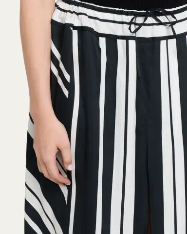 Brandon Maxwell Jameson A-Line Viscose Skirt | Thumbnail 5
