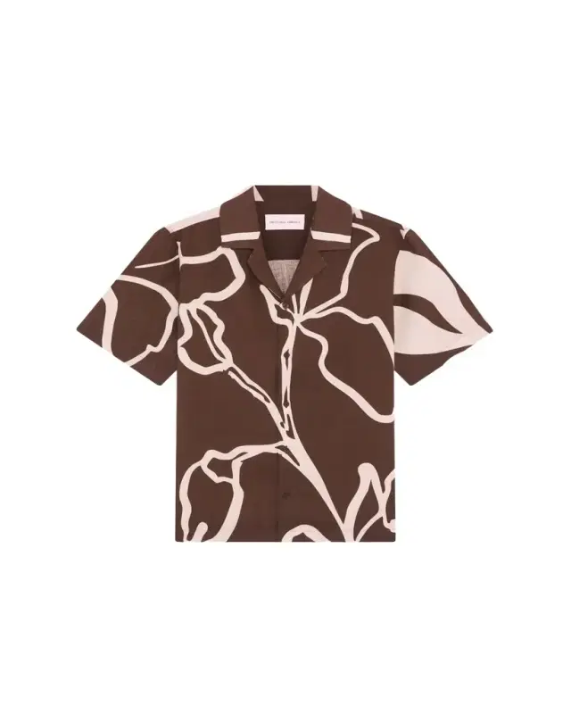 Frescobol Carioca Men's Roberto Floral-Print Linen Shirt