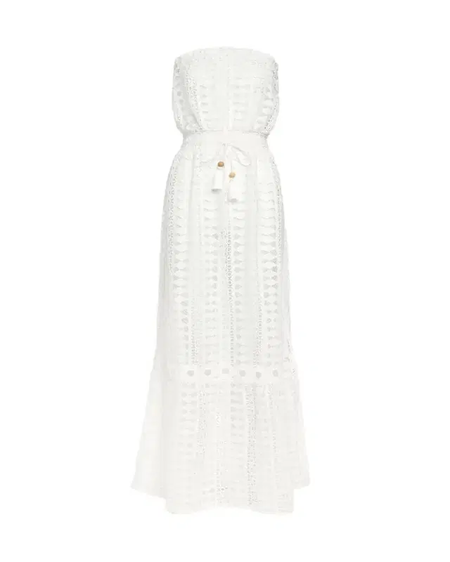 Henrietta Embroidered Strapless Maxi Dress