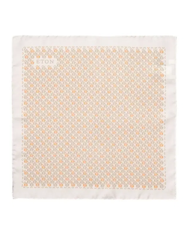 Eton Men 's Aperol Spritz Silk Pocket Square