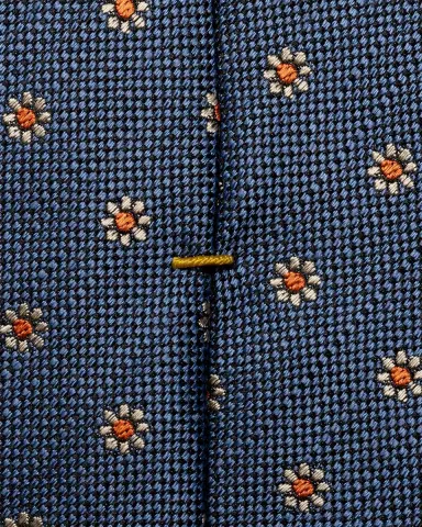 Eton Men's Woven Floral Silk and Linen Tie | Thumbnail 3 Eton Men's Woven Floral Silk and Linen Tie | Thumbnail 3