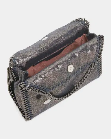 Stella McCartney Falabella Mini Metallic Vegan Leather Tote Bag | Thumbnail 4 Stella McCartney Falabella Mini Metallic Vegan Leather Tote Bag | Thumbnail 4