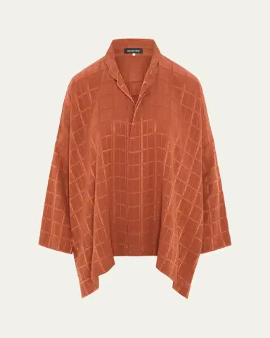 Eskandar Jacquard Silk Satin Shirt | Thumbnail 6 Eskandar Jacquard Silk Satin Shirt | Thumbnail 6