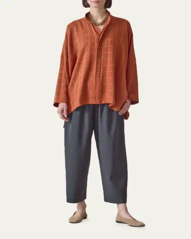 Eskandar Jacquard Silk Satin Shirt | Thumbnail 7 Eskandar Jacquard Silk Satin Shirt | Thumbnail 7