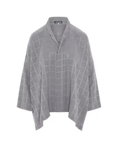 Eskandar Jacquard Silk Satin Shirt | Thumbnail 1 Eskandar Jacquard Silk Satin Shirt | Thumbnail 1