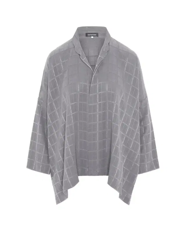Eskandar Jacquard Silk Satin Shirt