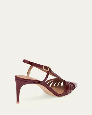 Malone Souliers Janette 70mm Patent Leather Slingback Pumps | Thumbnail 3