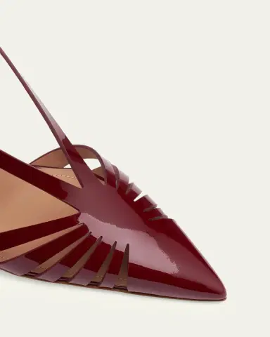 Malone Souliers Janette 70mm Patent Leather Slingback Pumps | Thumbnail 4