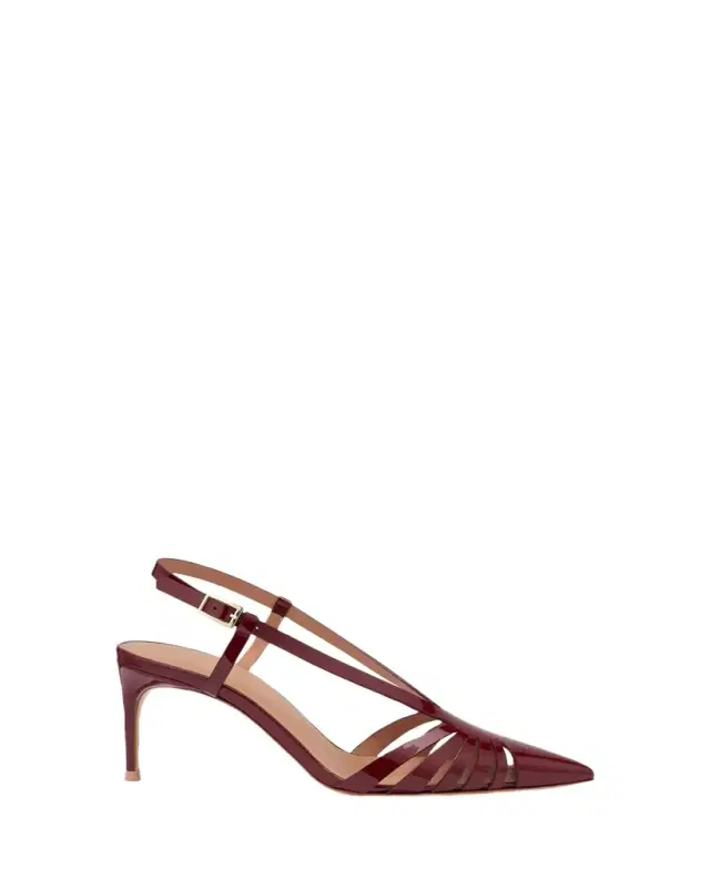 Malone Souliers Janette 70mm Patent Leather Slingback Pumps