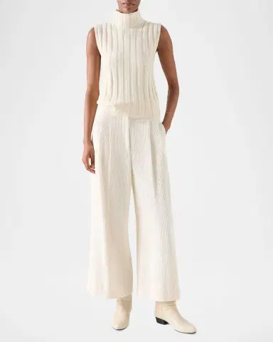 Akris punto Chunky Rib Turtleneck Tank Top | Thumbnail 2 Akris punto Chunky Rib Turtleneck Tank Top | Thumbnail 2