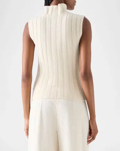 Akris punto Chunky Rib Turtleneck Tank Top | Thumbnail 3 Akris punto Chunky Rib Turtleneck Tank Top | Thumbnail 3
