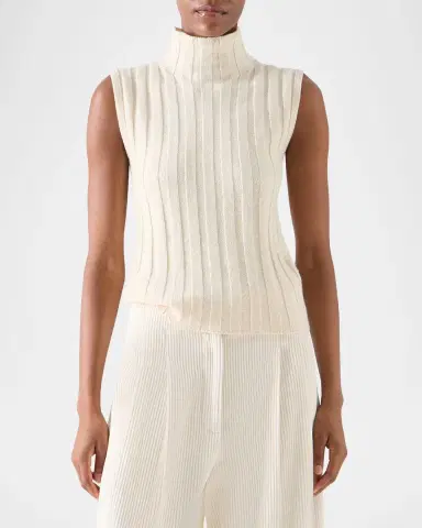 Akris punto Chunky Rib Turtleneck Tank Top | Thumbnail 4 Akris punto Chunky Rib Turtleneck Tank Top | Thumbnail 4