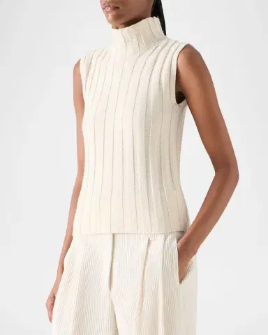 Akris punto Chunky Rib Turtleneck Tank Top | Thumbnail 6 Akris punto Chunky Rib Turtleneck Tank Top | Thumbnail 6