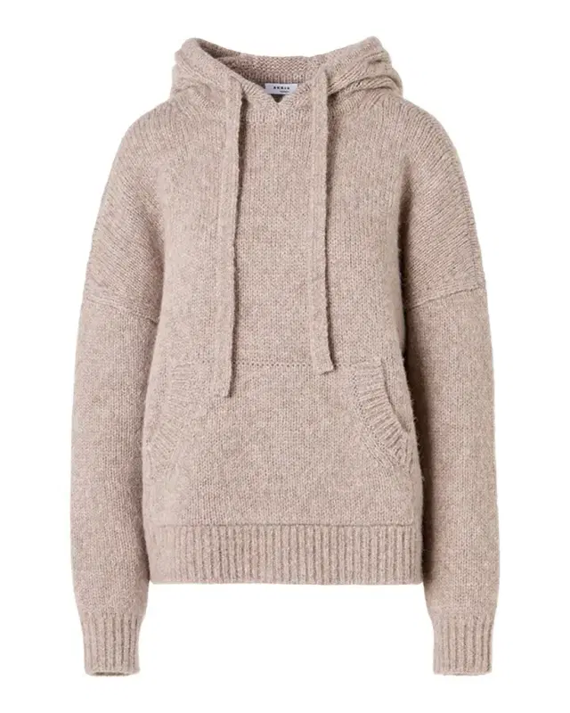 Akris punto Fluffy Alpaca-Wool Knit Hoodie