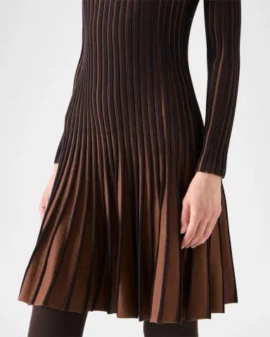 Akris punto Pleated Wool Dress | Thumbnail 5 Akris punto Pleated Wool Dress | Thumbnail 5