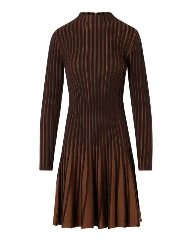 Akris punto Pleated Wool Dress