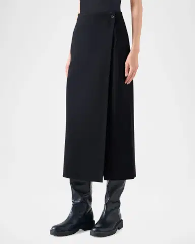 Akris punto Jersey Wrap Midi Skirt | Thumbnail 4