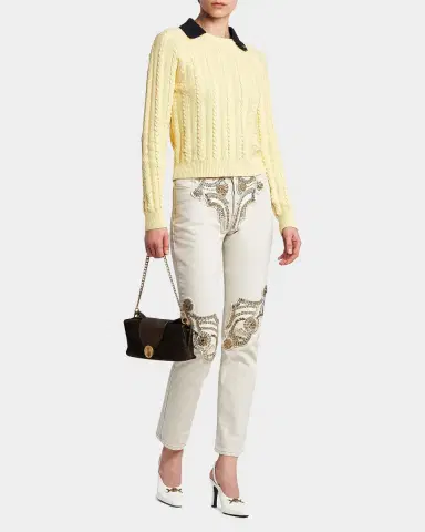 Versace Medusa Suede Clutch | Thumbnail 4 Versace Medusa Suede Clutch | Thumbnail 4