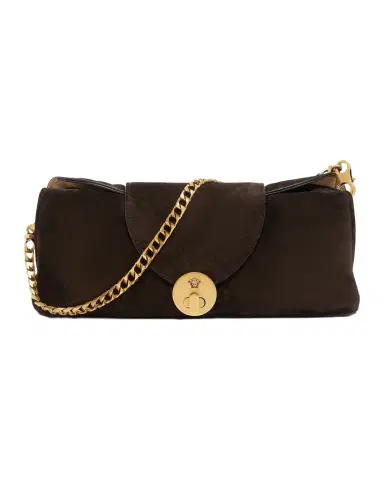 Versace Medusa Suede Clutch | Thumbnail 1 Versace Medusa Suede Clutch | Thumbnail 1