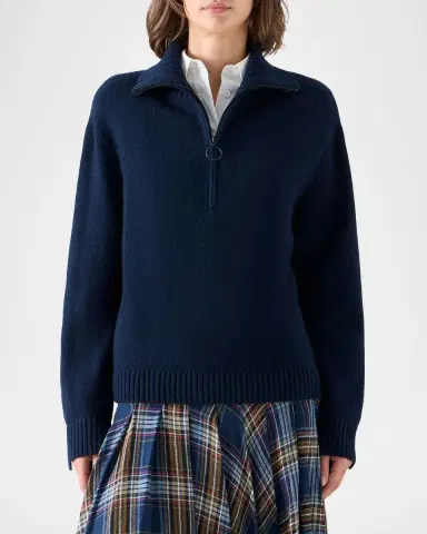 Akris punto Chunky Yak Knit Half-Zip Pullover | Thumbnail 4