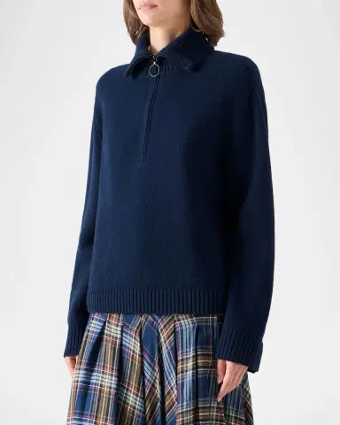 Akris punto Chunky Yak Knit Half-Zip Pullover | Thumbnail 6