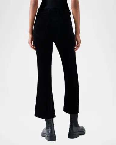 Akris punto Cali Stretch Velvet Bootcut Pants | Thumbnail 3 Akris punto Cali Stretch Velvet Bootcut Pants | Thumbnail 3