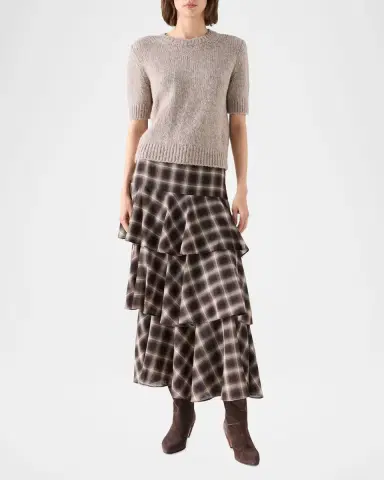 Akris punto Fluffy Alpaca Crewneck Sweater | Thumbnail 2 Akris punto Fluffy Alpaca Crewneck Sweater | Thumbnail 2