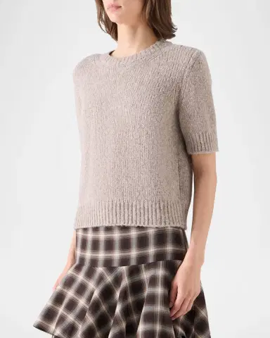 Akris punto Fluffy Alpaca Crewneck Sweater | Thumbnail 6 Akris punto Fluffy Alpaca Crewneck Sweater | Thumbnail 6