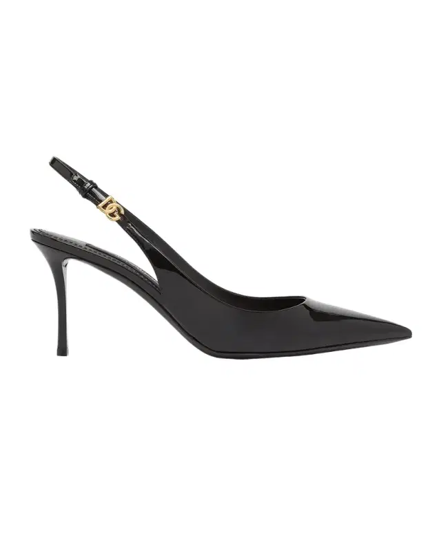 Dolce & Gabbana 5mm DG Vernice Patent Leather Slingback Pumps