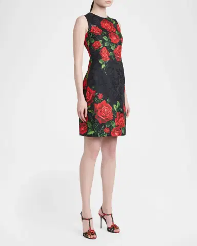 Dolce & Gabbana 105mm Embellished Rose-Printed Satin Sandals | Thumbnail 3 Dolce & Gabbana 105mm Embellished Rose-Printed Satin Sandals | Thumbnail 3