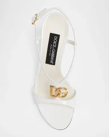 Dolce & Gabbana 105mm DG Leather Ankle-Strap Sandals | Thumbnail 6 Dolce & Gabbana 105mm DG Leather Ankle-Strap Sandals | Thumbnail 6
