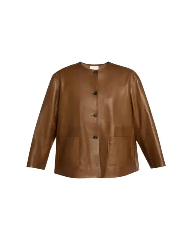 THE ROW Quintus Leather Single-Breasted Jacket