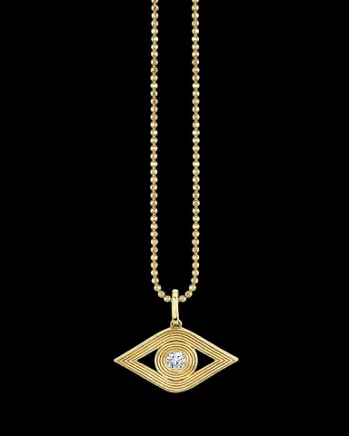 Sydney Evan 14K Yellow Gold & 0.19 TCW Diamond Evil Eye Pendant Necklace | Thumbnail 2 Sydney Evan 14K Yellow Gold & 0.19 TCW Diamond Evil Eye Pendant Necklace | Thumbnail 2