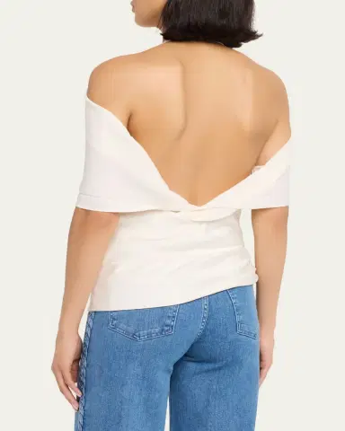 Simkhai Samira Satin Cape Top | Thumbnail 7