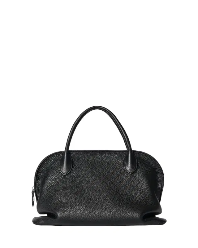 THE ROW Agnes 12 Nano Curved Top-Handle Bag in Leather