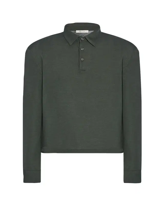 THE ROW Men's Reyes Wool Silk Polo Shirt