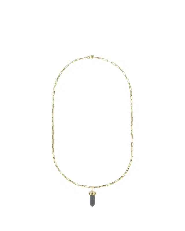 Sydney Evan 14K Yellow Gold, Sapphire & Stone Point Pendant Chain Necklace