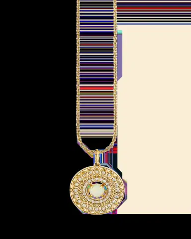 Sydney Evan 14K Marquise Eye Open Wheel Charm Necklace | Thumbnail 2